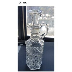 Vintage Anchor Hocking Wexford Pattern Oil/Vinegar Cruet